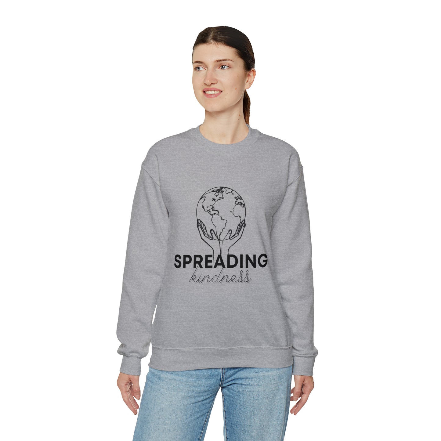 Unisex Heavy Blend™ Crewneck Sweatshirt - Spreading Kindness Globe