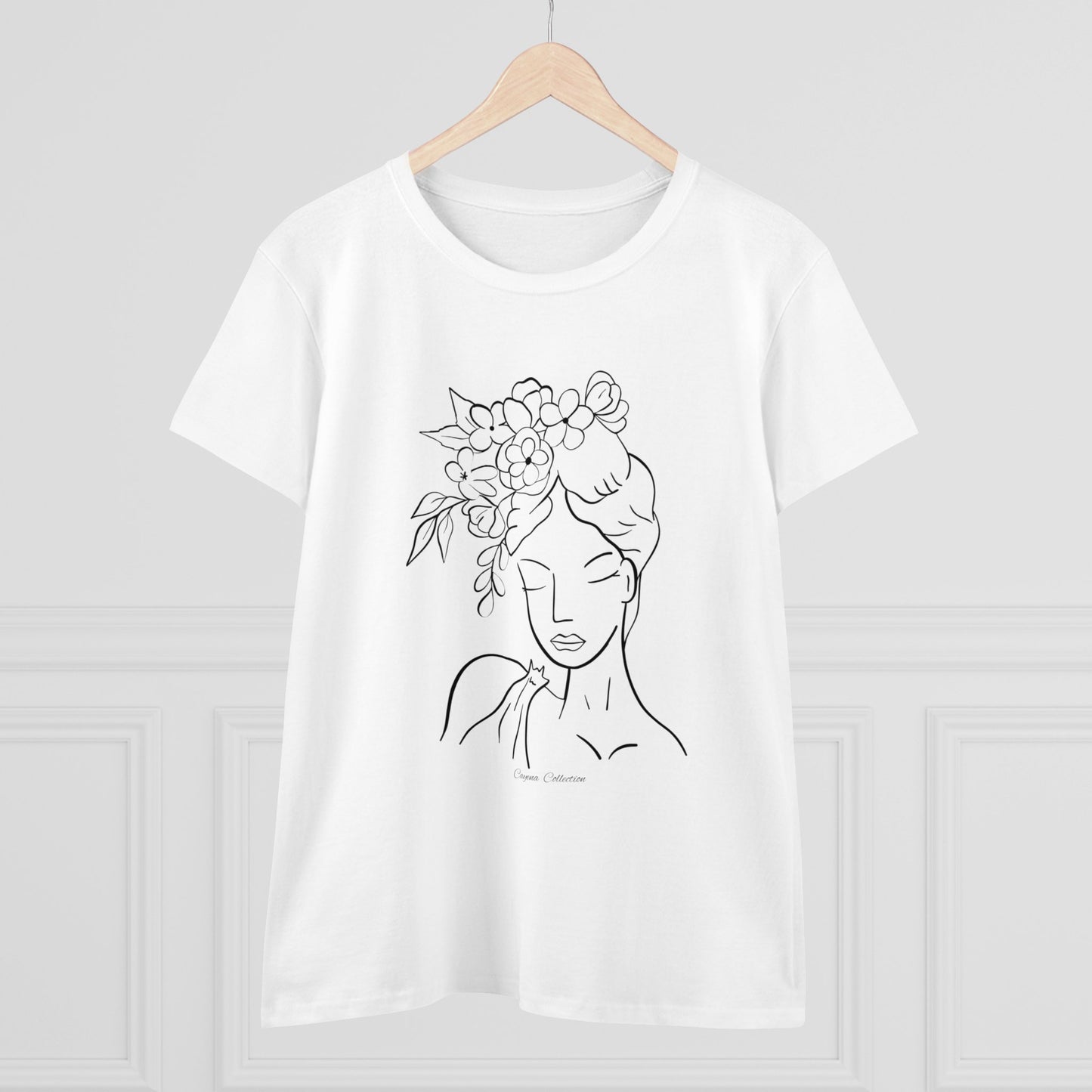 Cayena Collection M8 Camiseta de algodón de peso medio para mujer
