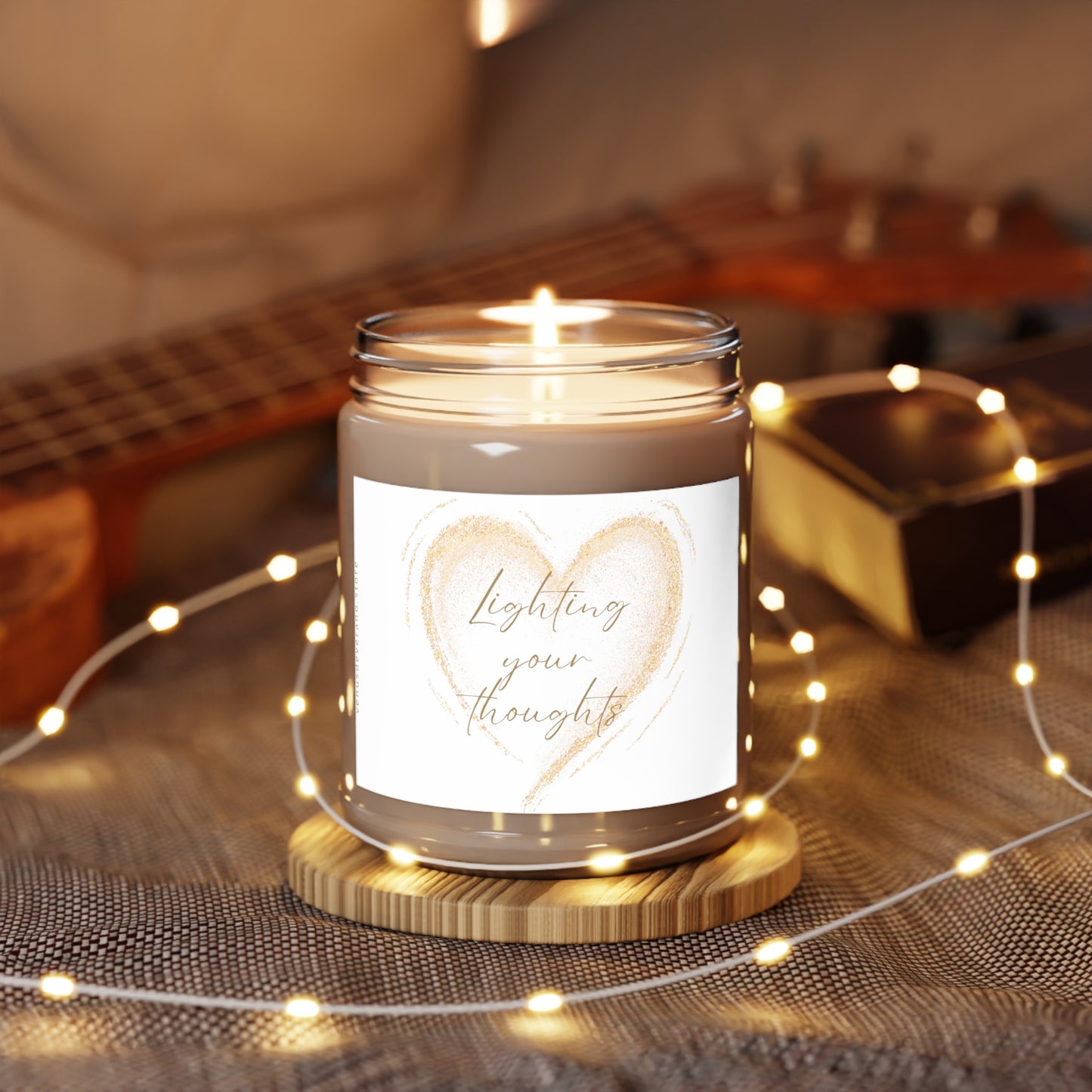 Scented Candles, 9oz - LIGHTING your thoughts- Made 100% natural soy wax blend and cotton wick - Vanilla Bean, Comfort Spice and Sea Breeze fragrances available.