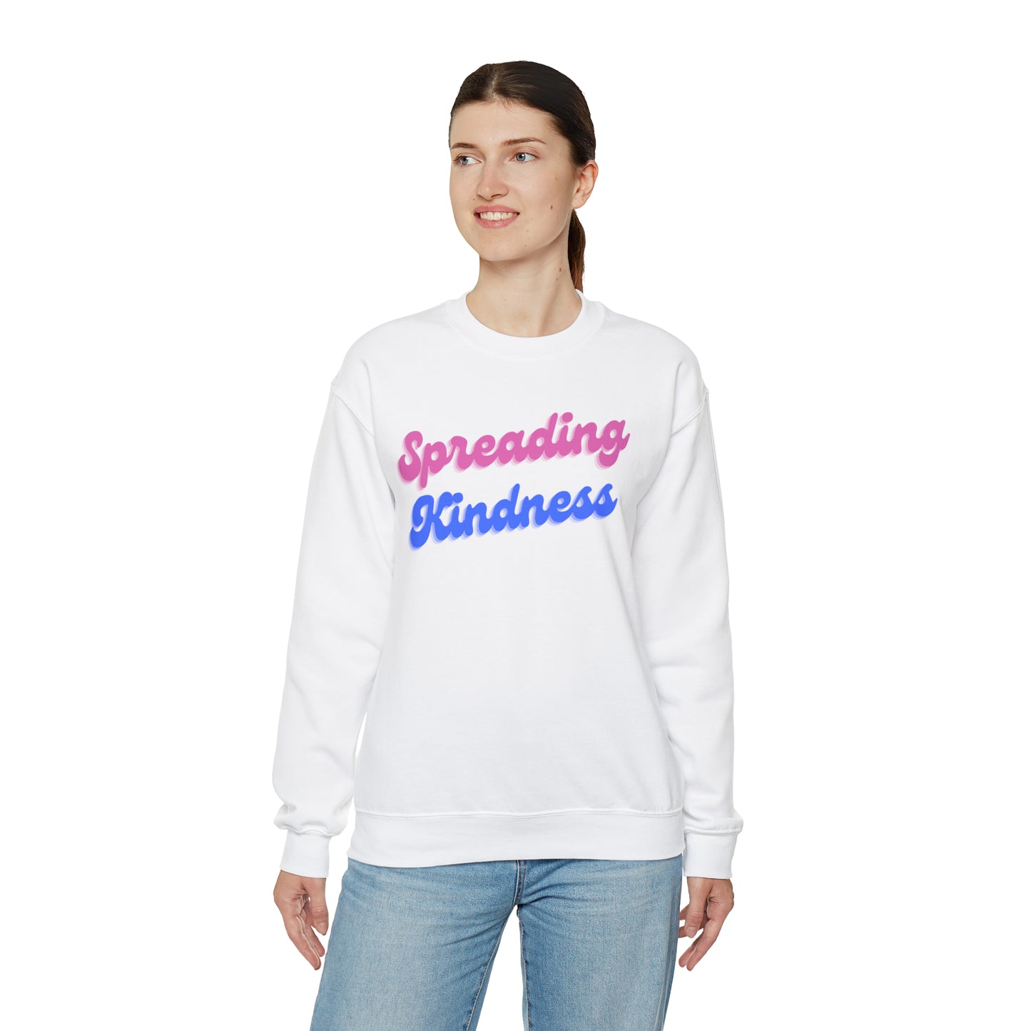 Unisex Heavy Blend™ Crewneck Sweatshirt - Spreading Kindness Pink&Blue