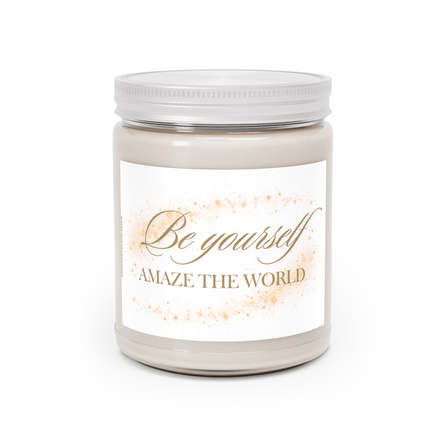 Scented Candles, 9oz - BE YOURSELF Amaze the World- Made 100% natural soy wax blend and cotton wick - Vanilla Bean, Comfort Spice and Sea Breeze fragrances available.