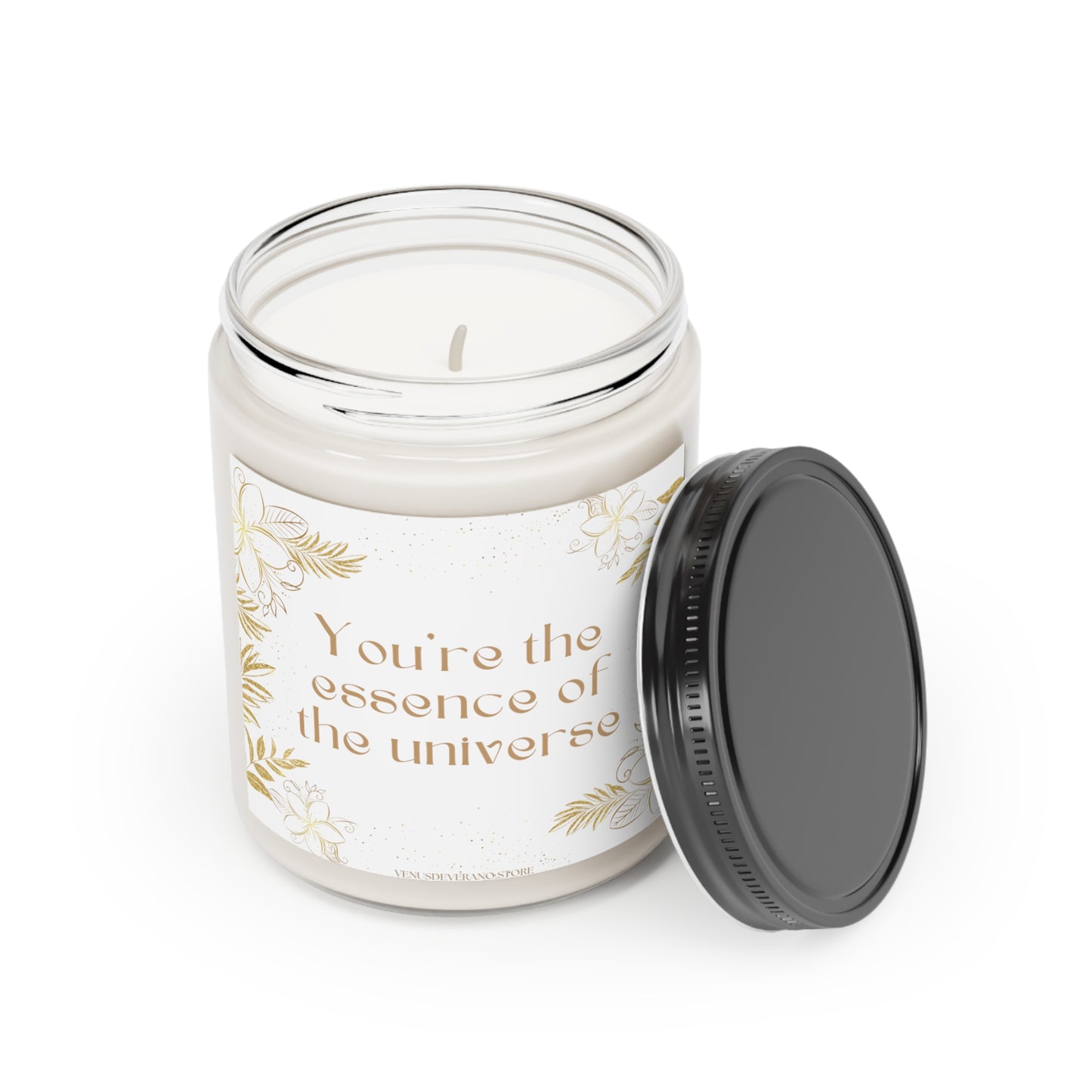 Scented Candle, 9oz - You're the essence of the UNIVERSE - Made from vegan soy coconut wax, hand-poured | 2 ambrosial fragrances available, Cinnamon Stick and Vanilla.